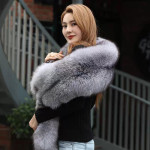 Women's Genuine Fox Fur Scarf/Wrap – Thick, Warm, Full-Pelt Design for Winter