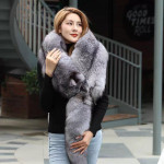 Women's Genuine Fox Fur Scarf/Wrap – Thick, Warm, Full-Pelt Design for Winter