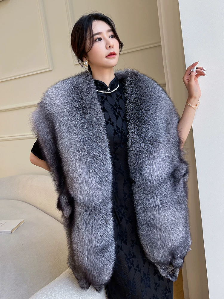 Full-Pelt Real Fox Fur Neck Wrap / Collar – Warm Winter Shawl