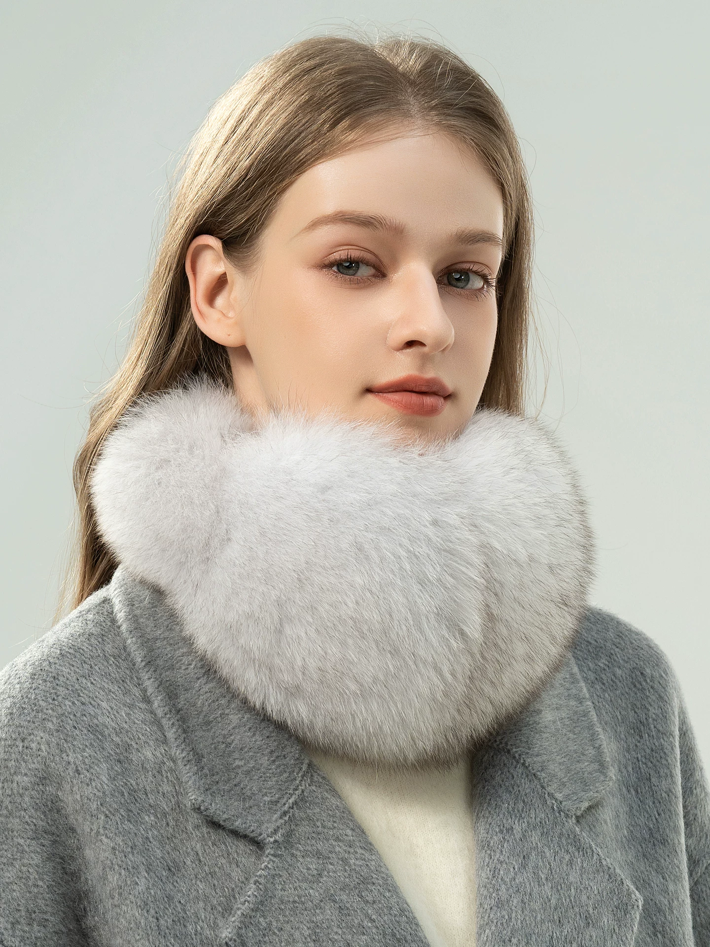 Women's Stylish Fox Fur Earmuffs – Winter Warmth & Ear Protection; Genuine Fur Ear Warmers (Convertible into Neck Warmer)