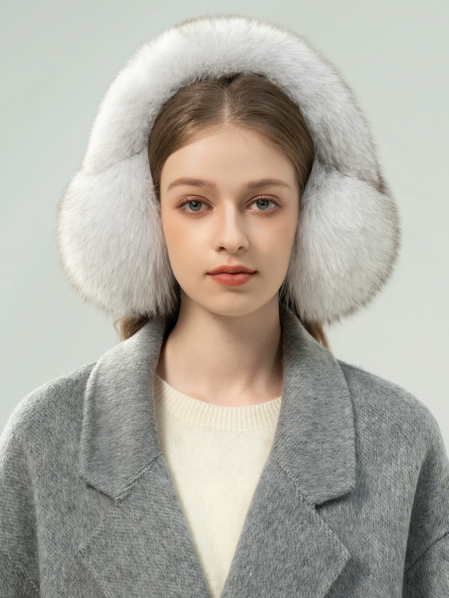 Women's Stylish Fox Fur Earmuffs – Winter Warmth & Ear Protection; Genuine Fur Ear Warmers (Convertible into Neck Warmer)