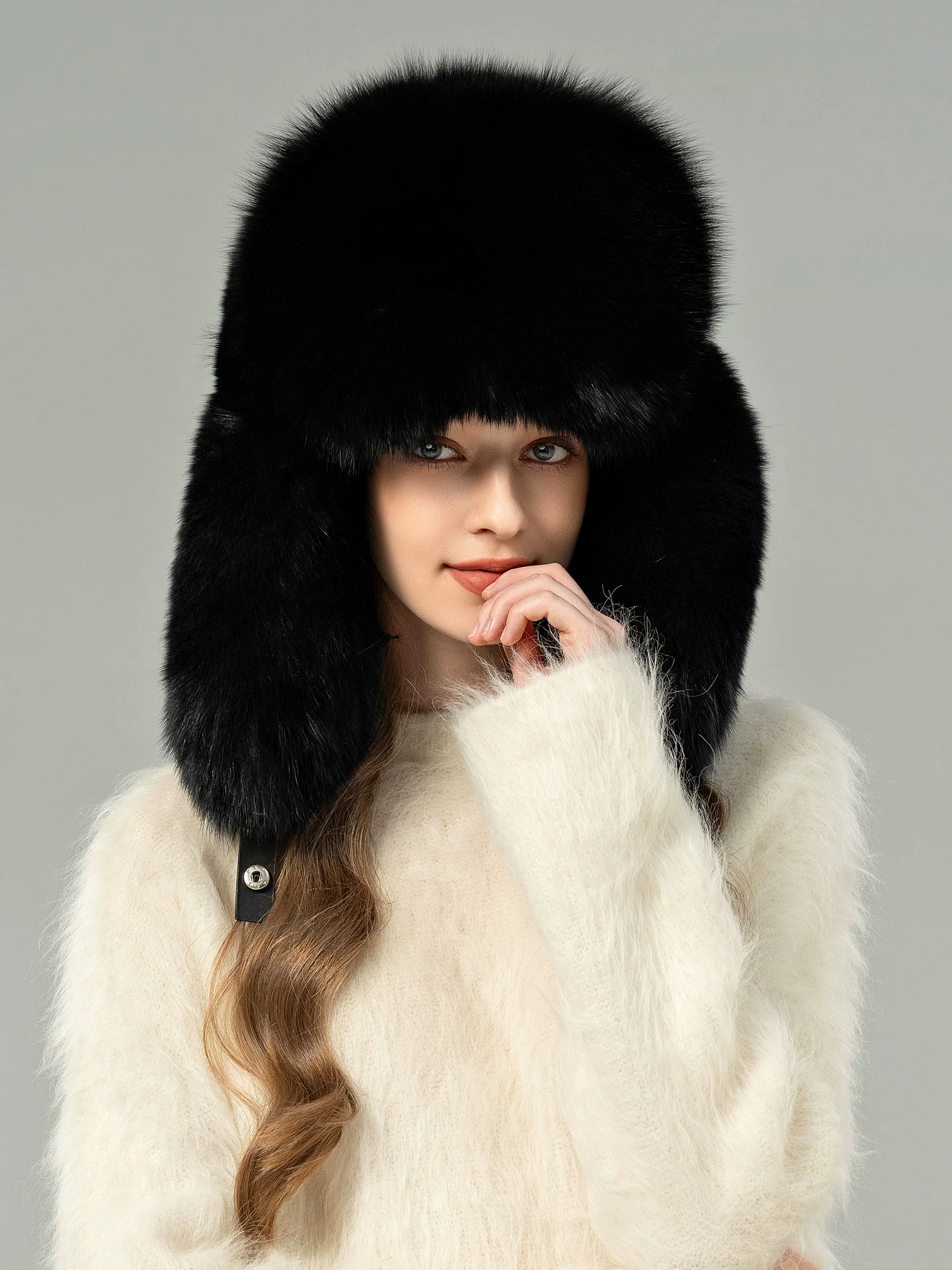 Women's Genuine Fox Fur Hat – Versatile, Warm, Windproof, and Ear-Protecting