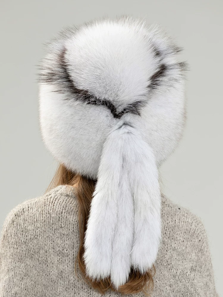 New Women's Winter Fox Fur Hat – Thickened, Warm, and Suitable for Outdoor Skiing