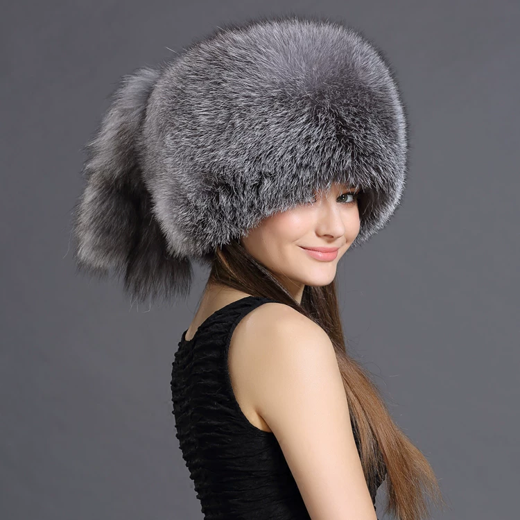 Premium Casual Fox Fur Hat – Stylish Genuine Fur Winter Hat with Ear Protection for Men and Women