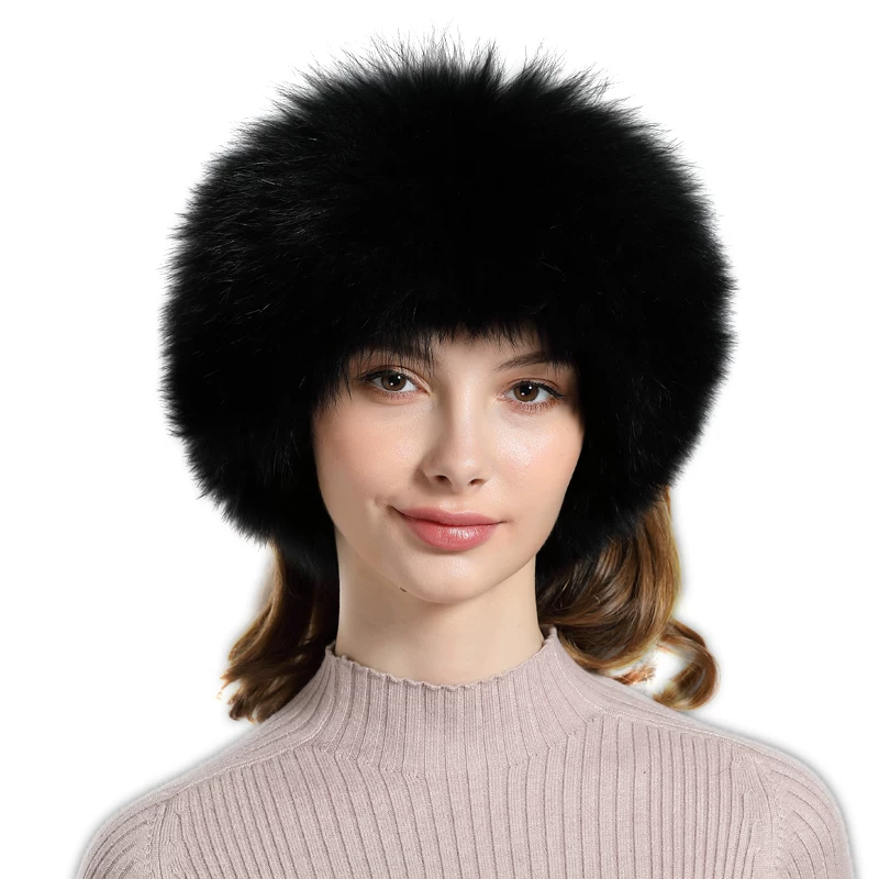 Stylish Fox Fur Neck Warmer: A Versatile, Warm Accessory for Outdoor Wear—Doubles as a Scarf or Headband for Autumn and Winter