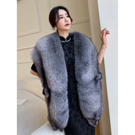 Fox fur shawl