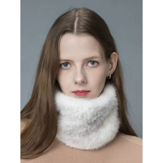 Mink fur visor cap, mink headband/neck warmer