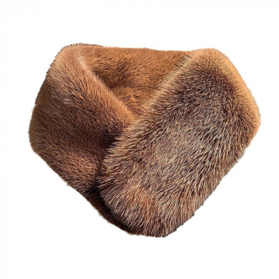 Real mink fur scarf for autumn and winter, new warm double-sided plush magnetic buckle scarf for neck protection, mink fur collar for women